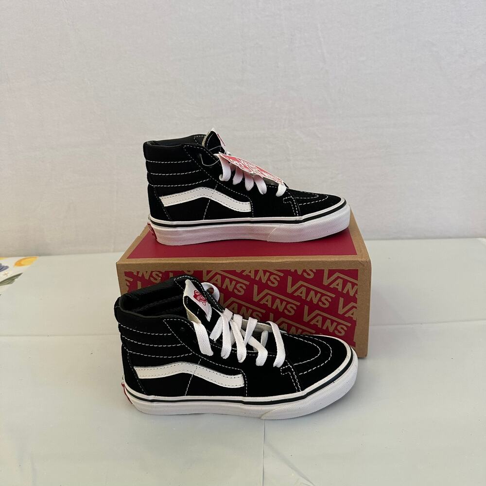 Vans Sk8-Hi Black True White Youth Kids Size 13 Sneakers High Top VN000D5F6BT